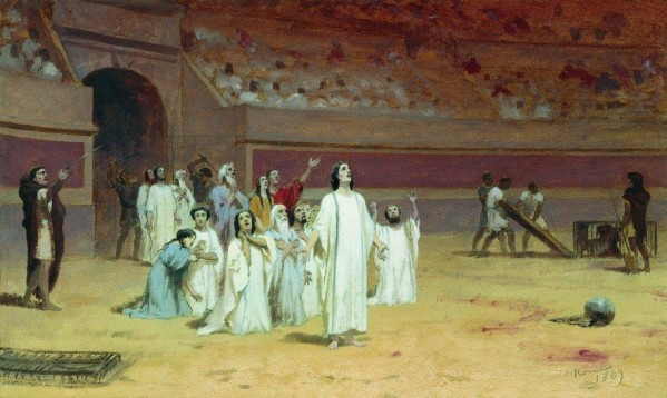 Christians in the arena by Fyodor Bronnikov